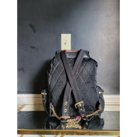 Authentic BURBERRY Nylon Large Rucksack Backpack Black/Brown - Picture 3 of 12